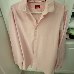 Alfani Light Pink Casual Button Down Shirt